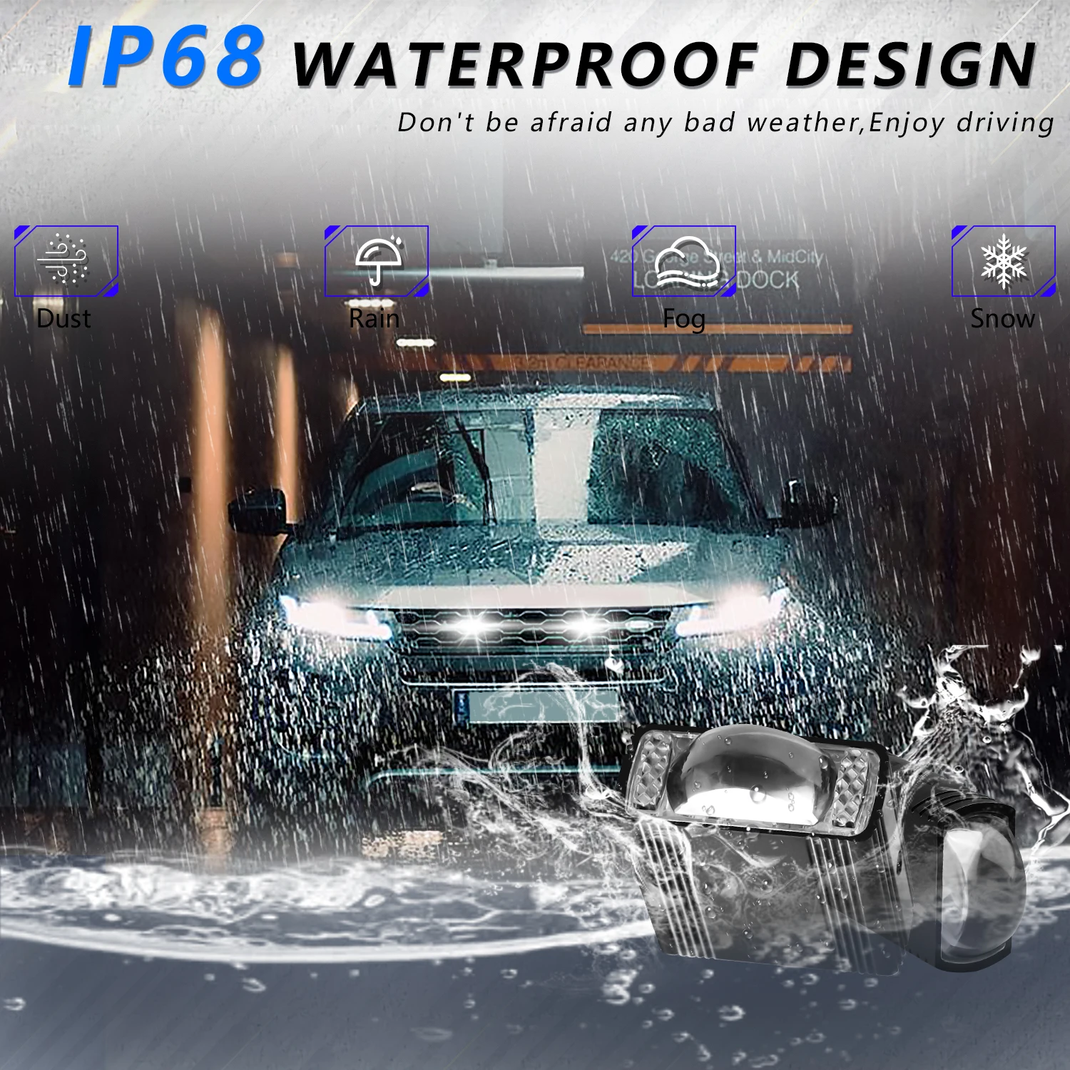 Additional Motorcycle Driving High/Low Len Fog Lamps Long Range Auxiliary Motocr