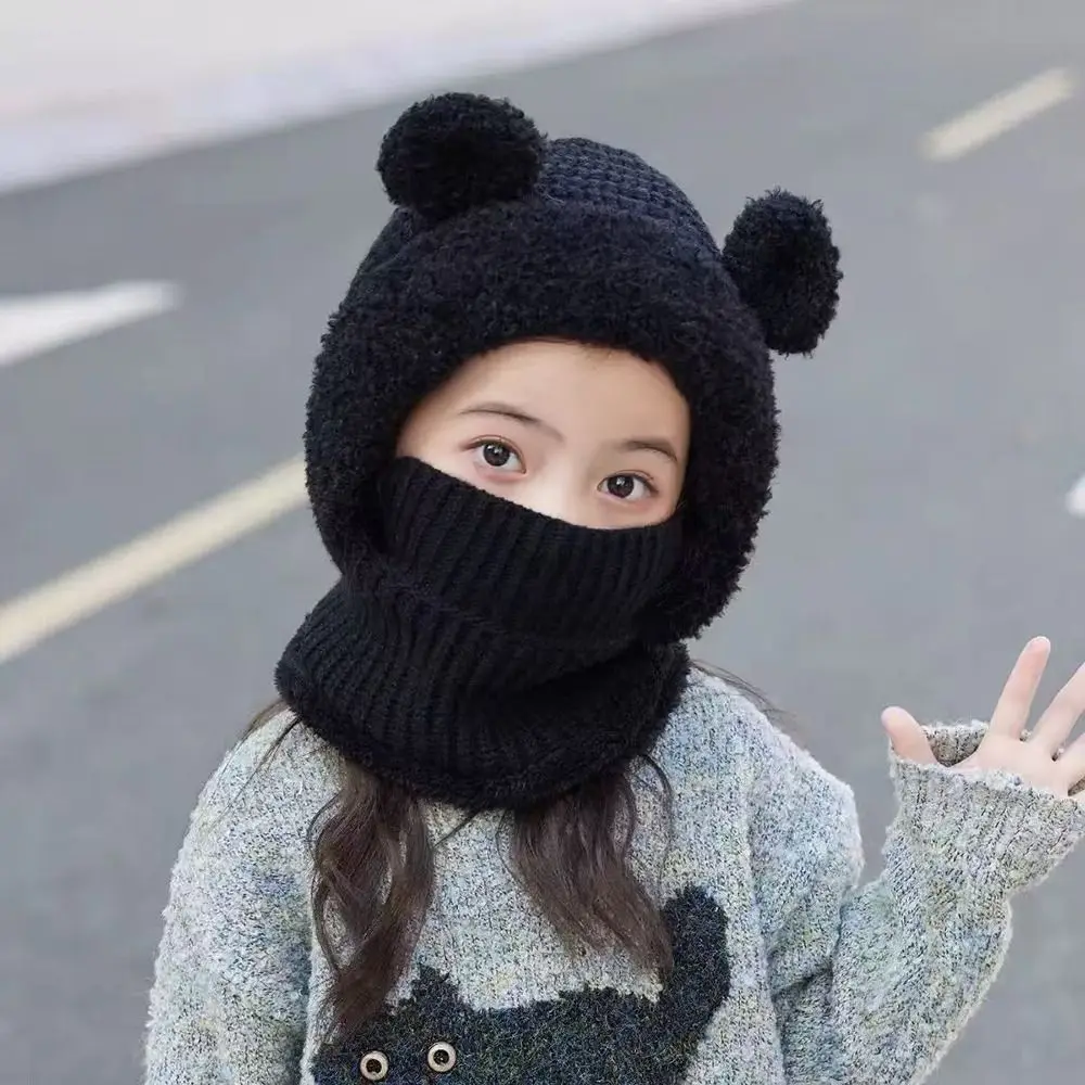 New Woolen Winter Hat Ear Protection Windproof Balaclava Hat Adjustable Neck Warmth Cover Winter