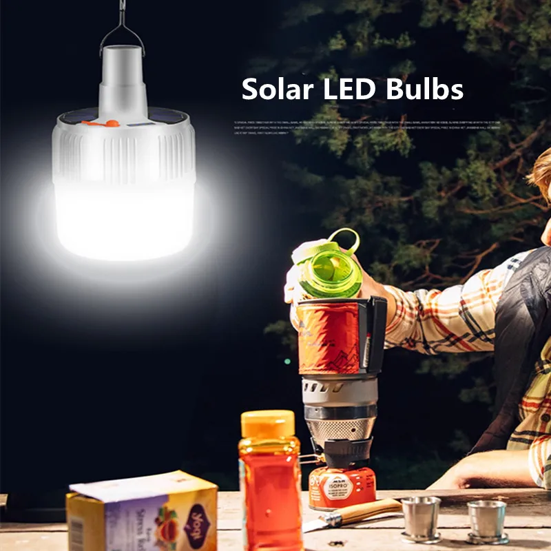 

LED Solar Charging Bulbs Indoor Lighting Waterproof Outdoor Field Camping tent travel camping light DC Fast Charging Flashlight