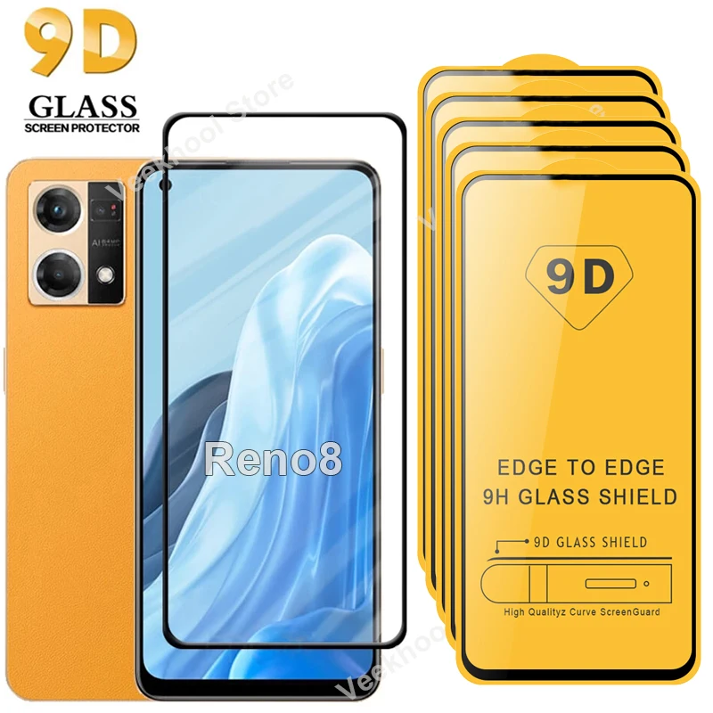 

2-4PCS 9D Glass for Oppo Reno5 Z Reno 4 5 6 7 8 Lite Pro 4G 5G Anti Explosion Screen Protector Film for Oppo Reno6 Z