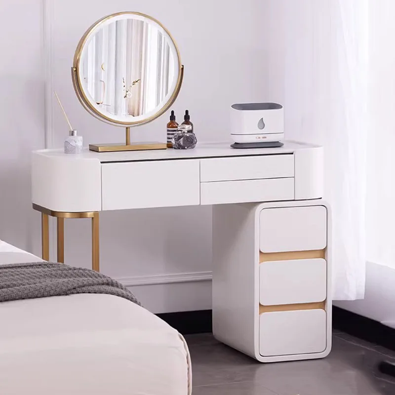 Tavolo da toeletta moderno bianco Accessori per soggiorno Tavolo da toeletta per trucco Donna Europeo Mesa De Maquillaje Mobili postmoderni
