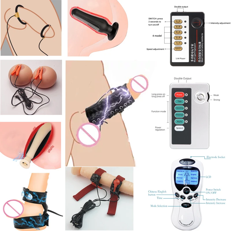 Electric Sex Toys Electric Shock Cock Ring Penis Rings Erotic Stimulator For Men Women