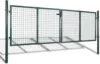 Garden Gate Outdoor Steel Lockable Fence Gate Green For Patio, Terrace, Backyard, Outdoor Furniture 120.5 X 59.1 Inches (W X H) 1
