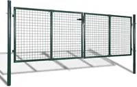 Garden Gate Outdoor Steel Lockable Fence Gate Green For Patio, Terrace, Backyard, Outdoor Furniture 120.5 X 59.1 Inches (W X H) 1
