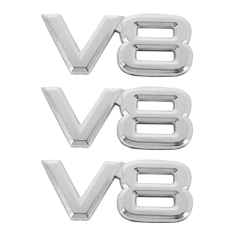 

3x см Автомобильная V8 наклейка s 3D хромированная наклейка значок эмблема