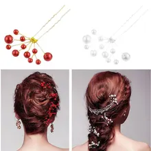 

HOT! Wedding Party Handmade Pearl Flower Crystal Hair Pins Fashion Headdress Bridesmaid Side Comb for Bride Hair Accessories
