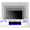 Fireplace TV Stand with 40'' Electric Fireplace, Entertainment Center with 16 Color Led Lights and 12 Flame Fireplace 6