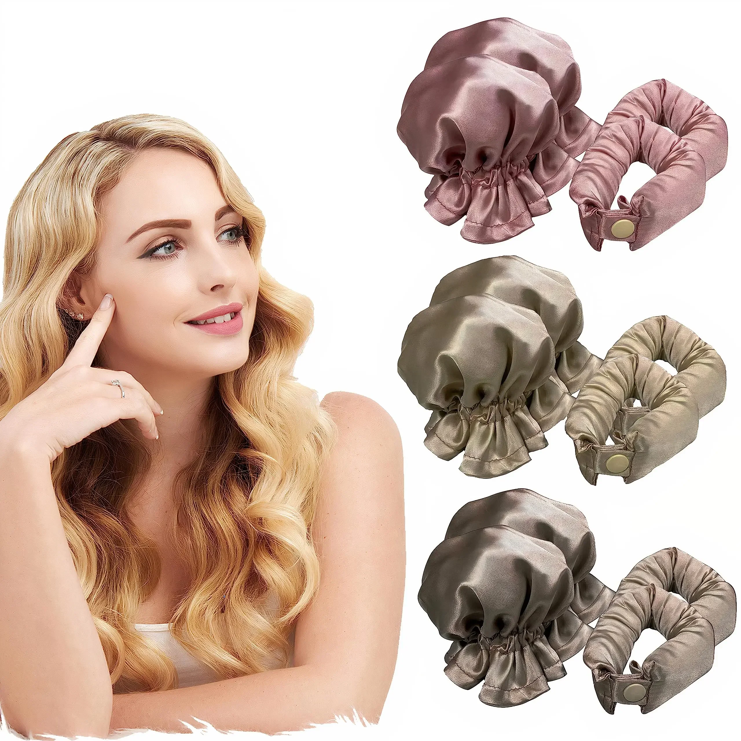 

Heatless Curling Rod Silk Curls No Heat Hair Curler Soft Hair Rollers Sleeping Headband New Lazy Hair Curlers Hairs Styling Tool