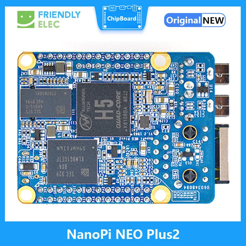 NanoPi NEO Plus2 512MB DDR3 RAM 8GB eMMC Allwinner H5 Quad-core 64-bit high-performance Cortex A53