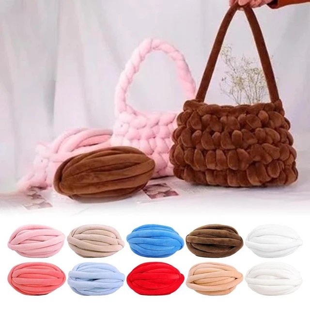 Super Bulky Chunky Yarn Thick diy hand-Knitting bag Soft wool