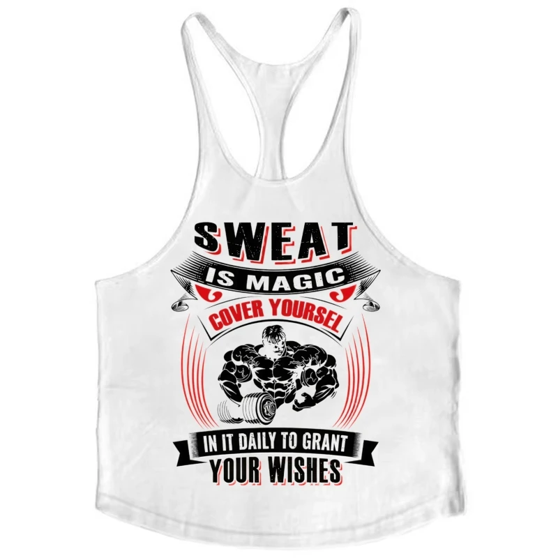 macho man Tank Top 100 % Baumwolle Weste Herren Gewichtheben Sessions Schnell trocknende ärmellose Unterhemden Fitness Muskelaufbau Top – Detail 5