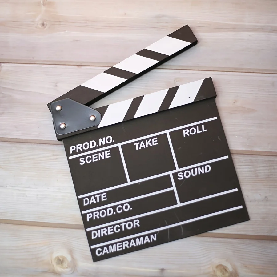 1 Piece Wooden Film Director's Memo Board, Creative Desktop Decoration, Wall Hanging, Daily Life Memo Board, Photo Live Streaming Background Prop