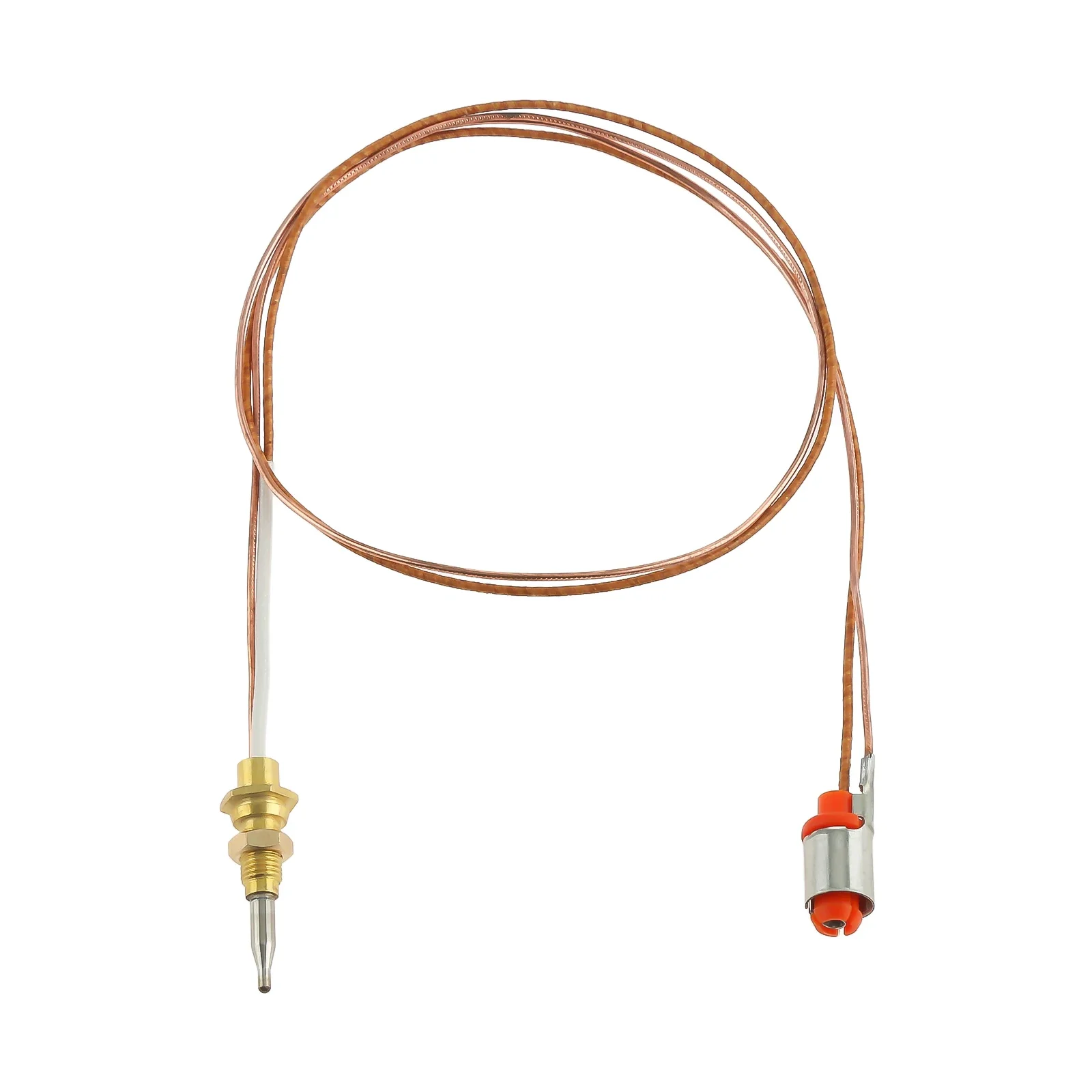 Thermocouple replacement probe 1pc Gas Stove Burner Cooker Thermocouple Copper Wire Replace for Fasten Type Gas Safety Magnet Unit 60cm/24Inch M6*0.75 20mv