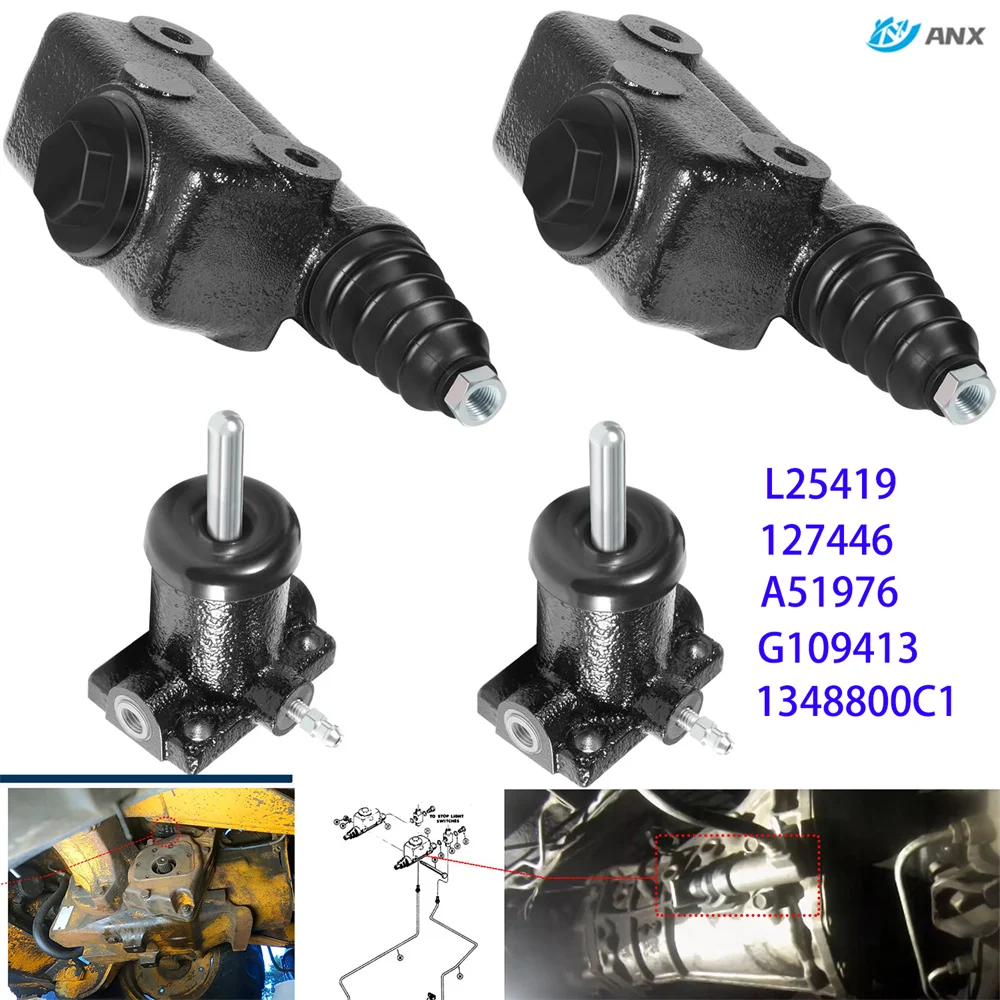 2X A51976 L25419 Brake Master & Slave Cylinder Kit For Case 430 450 450B 450C 480 480B 480C 480D 580 580B 580C 850B 850C G109413