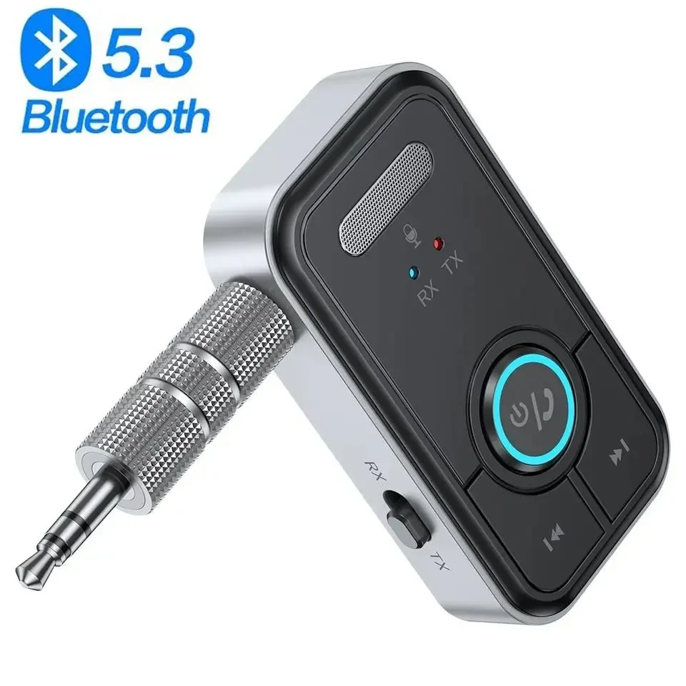 

Bluetooth 5.3 Adapter Audio For Car Music Headphone Speaker AUX Wireless Audio Adapter 3.5mm Jack Transmitter Receiver Wireless
