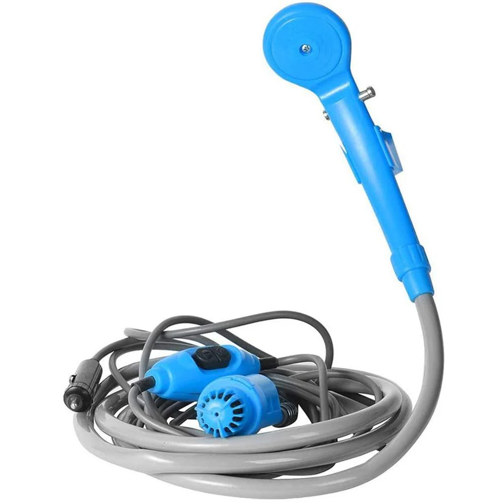 12V Portable Camping Shower Universal Electric Shower Folding Bucket Multipurpose Car Washing Tool for Camping Equipment