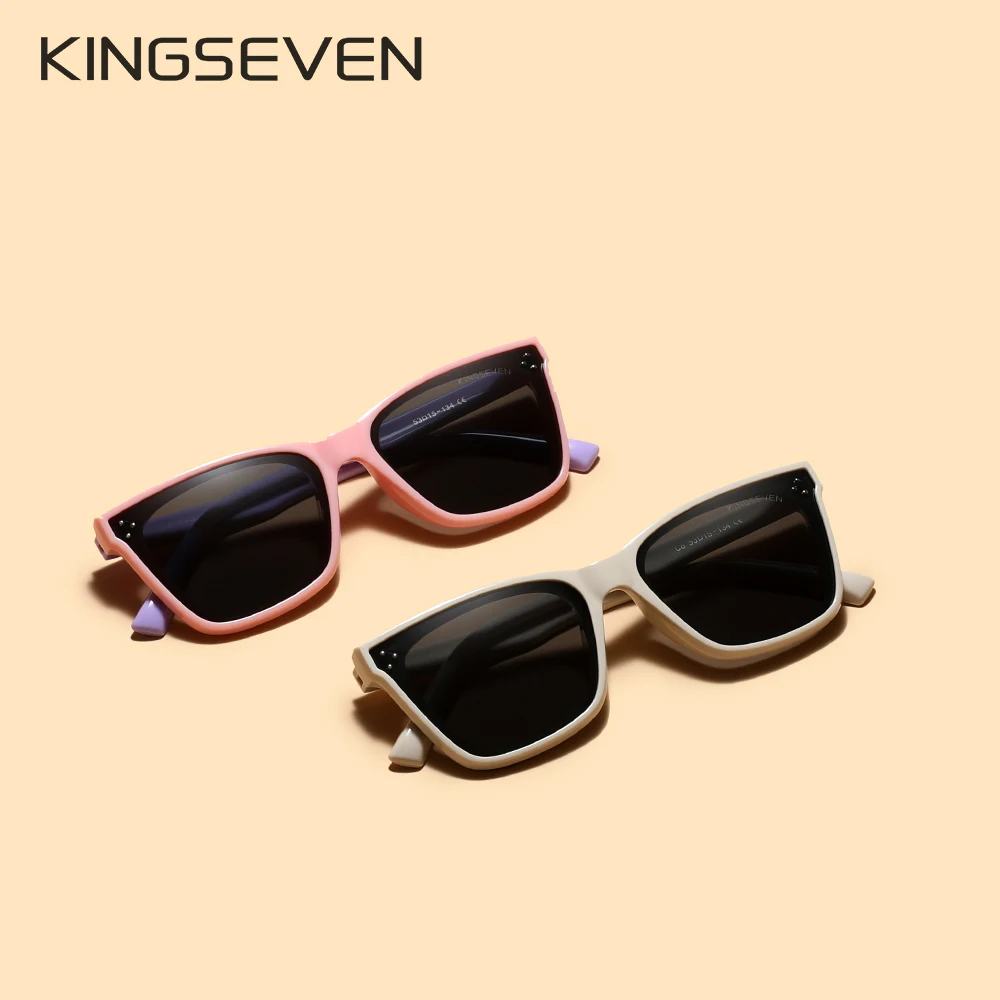 Kids Sunglasses Children Sunglasses KINGSEVEN Brand Children Sunglasses polarized Girls Cat Design Glasses Decorative Sun Glasses For Boys Gafas De Sol UV400