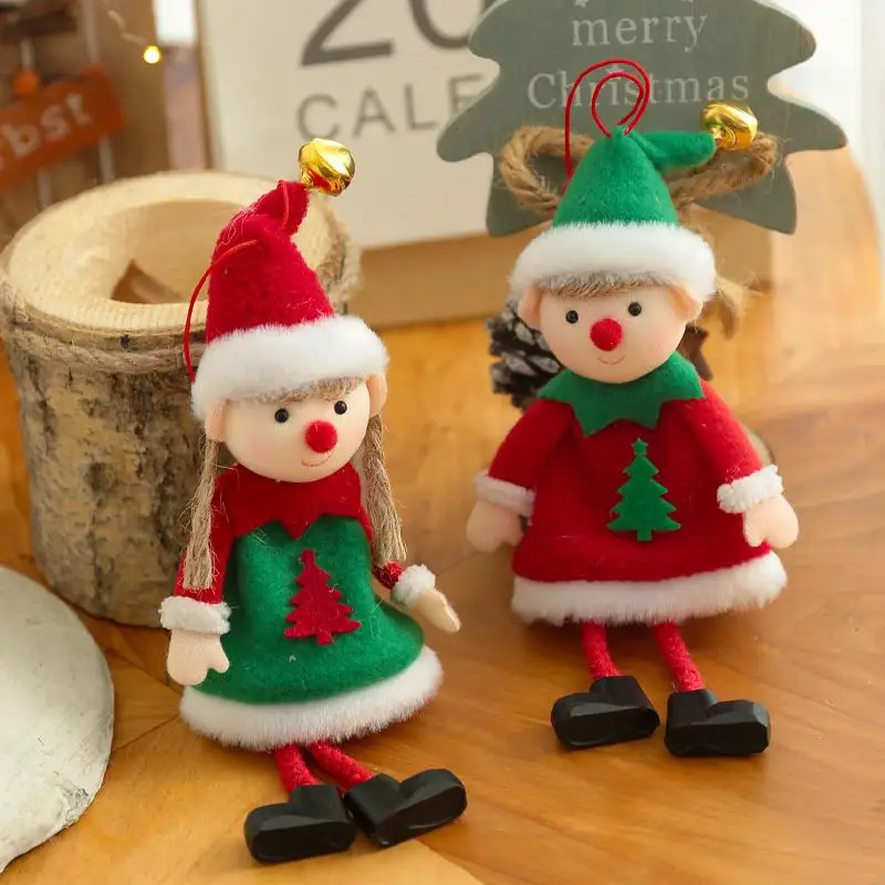 Newest Christmas Elves Stuffed Plush Dolls Hanging Ornaments