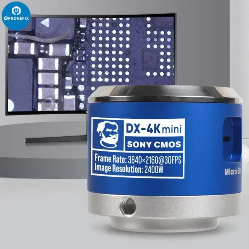 Mechanic DX-4K 미니 디지털 비디오 현미경 카메라 비디오 출력 품목 검사 분석 연구 테스트 수리 비디오 녹화