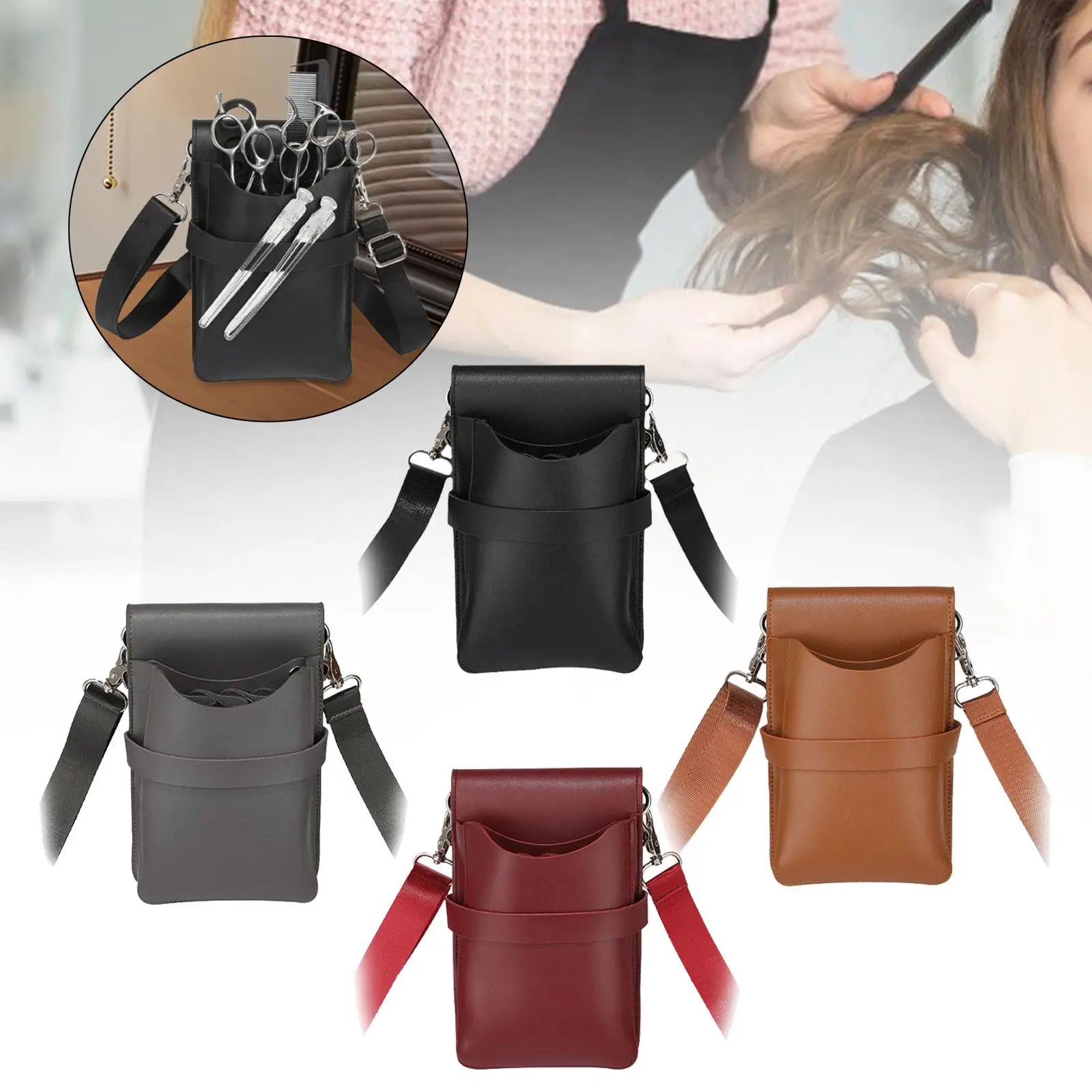 Hairdresser Fanny Pack Barber Waist Pouch Multifunctional with Shoulder Belt Convenient Storage Tool Organizer Hair Scissors Bag