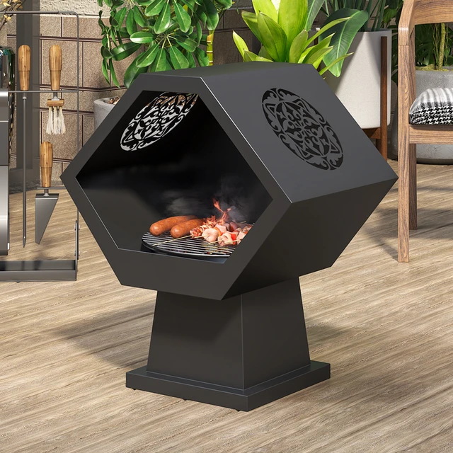 European Light Luxury Indoor and Outdoor Barbecue Stove Brazier Charcoal  Stove Solid Wood Smokeless Carbon Winter Heater - AliExpress