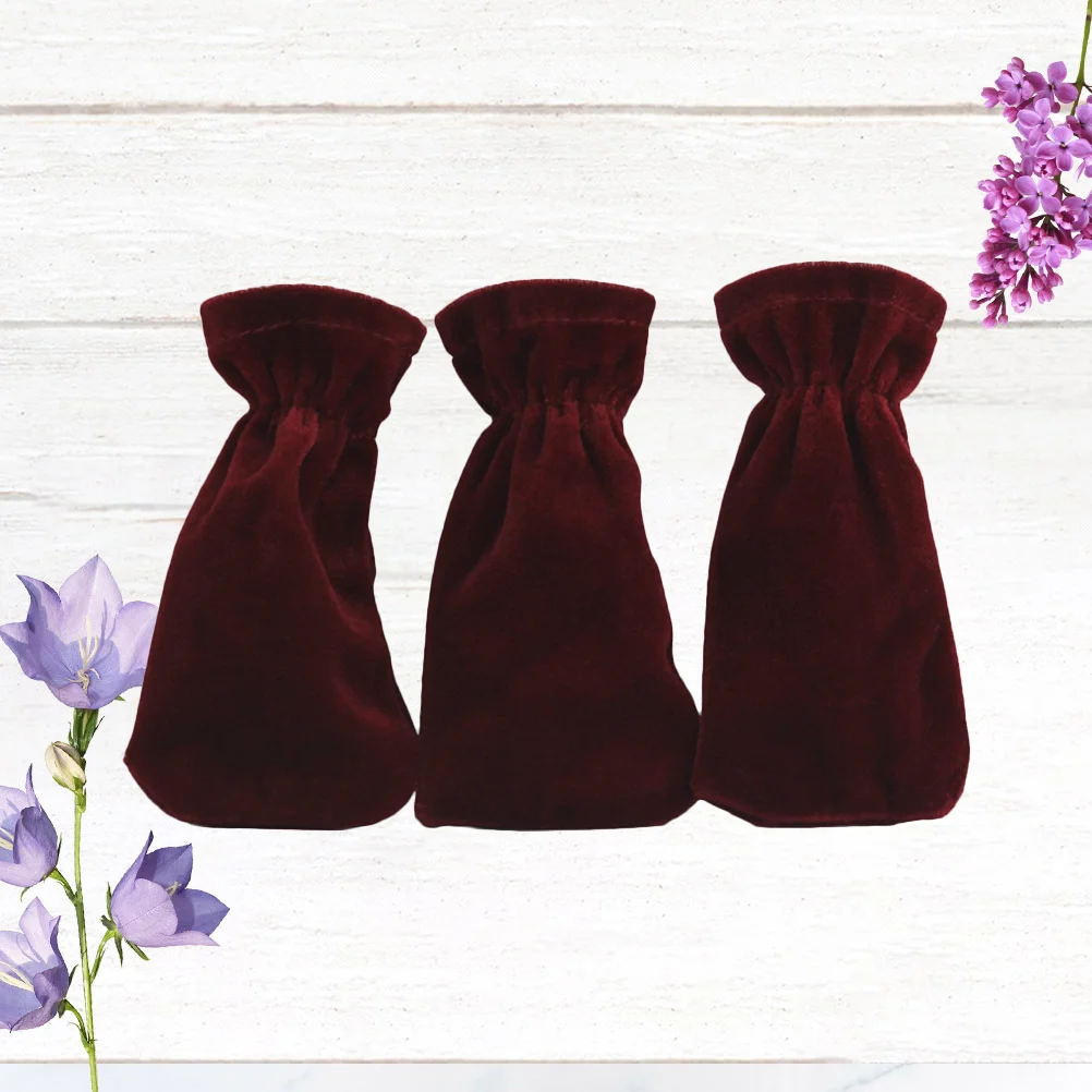 

3pcs Red Piano Foot Pad Pleuche Protective Sleeve Plush Fabric Piano Sustain Pedal Covers Musical Instruments Accessories