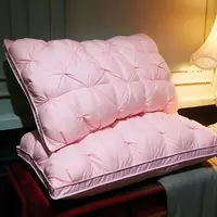 Goose Down Feather Pillow 100% Cotton Frosted Thickened Cervical Pillow Five-star Hotel Sleep Pillow Feather Pillow  1pc 1
