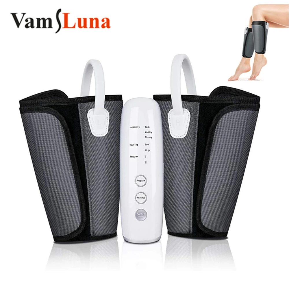 Air Compression Leg Massager For Deep Calf Muscle Relaxation With Heating Function Relieve Soreness  Promote Blood Circulation