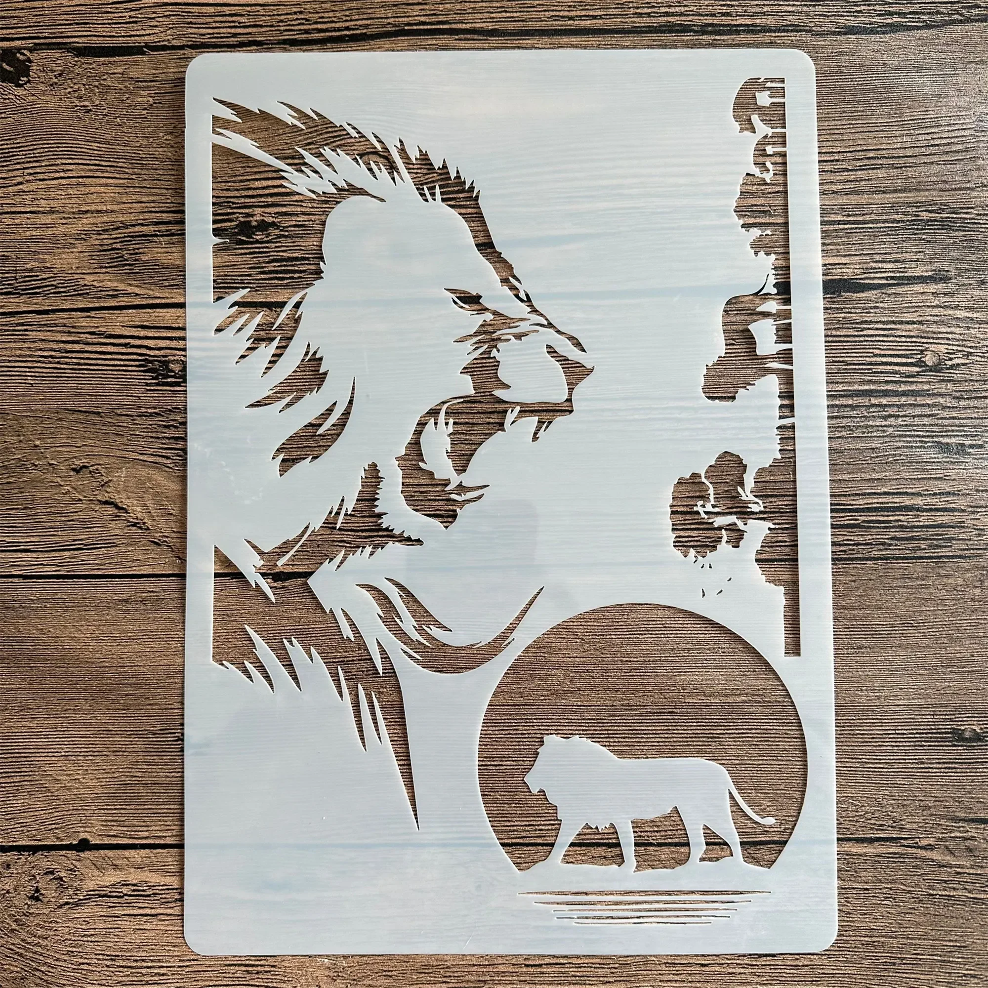 

Трафареты A4 29*21 см для самостоятельной сборки, настенная живопись, искусственная карта, шаблон, настенное животное, Лев