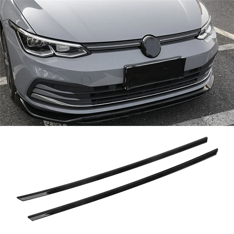 Bandes de Moulage pour Pare-choc Avant de Voiture, Grille Centrale en Maille Noire Brillante, pour VW Golf 8 MK8 2021 2022