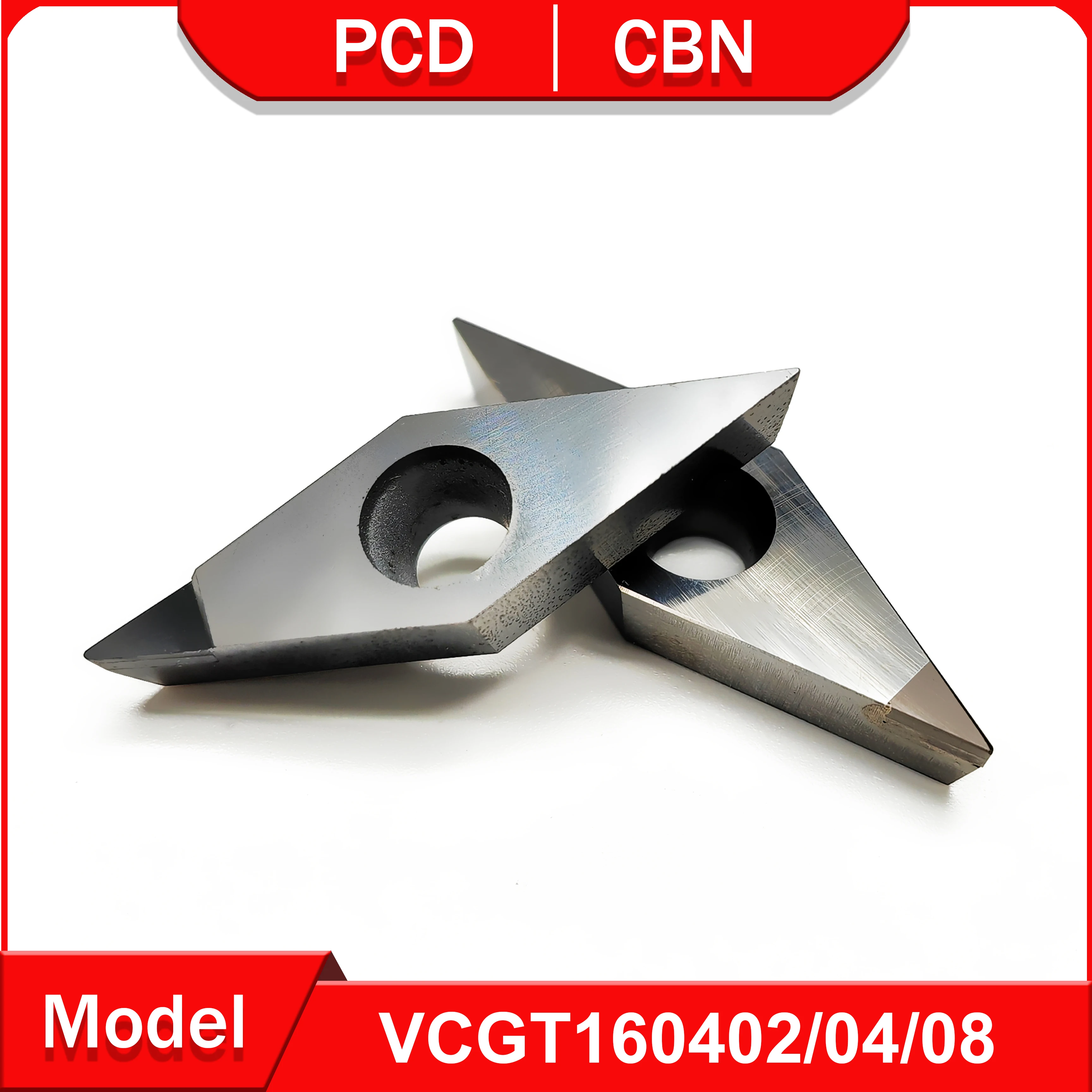 10 stuks CNC VCGT-bladen, hardmetalen inzetstukken