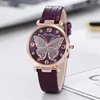 Butterfly Pattern Quartz Women's Watch PU Leather Strap Glitter MultiColor Watch Fashionable Ladies' Gift 2024 Reloj De Mujer 2