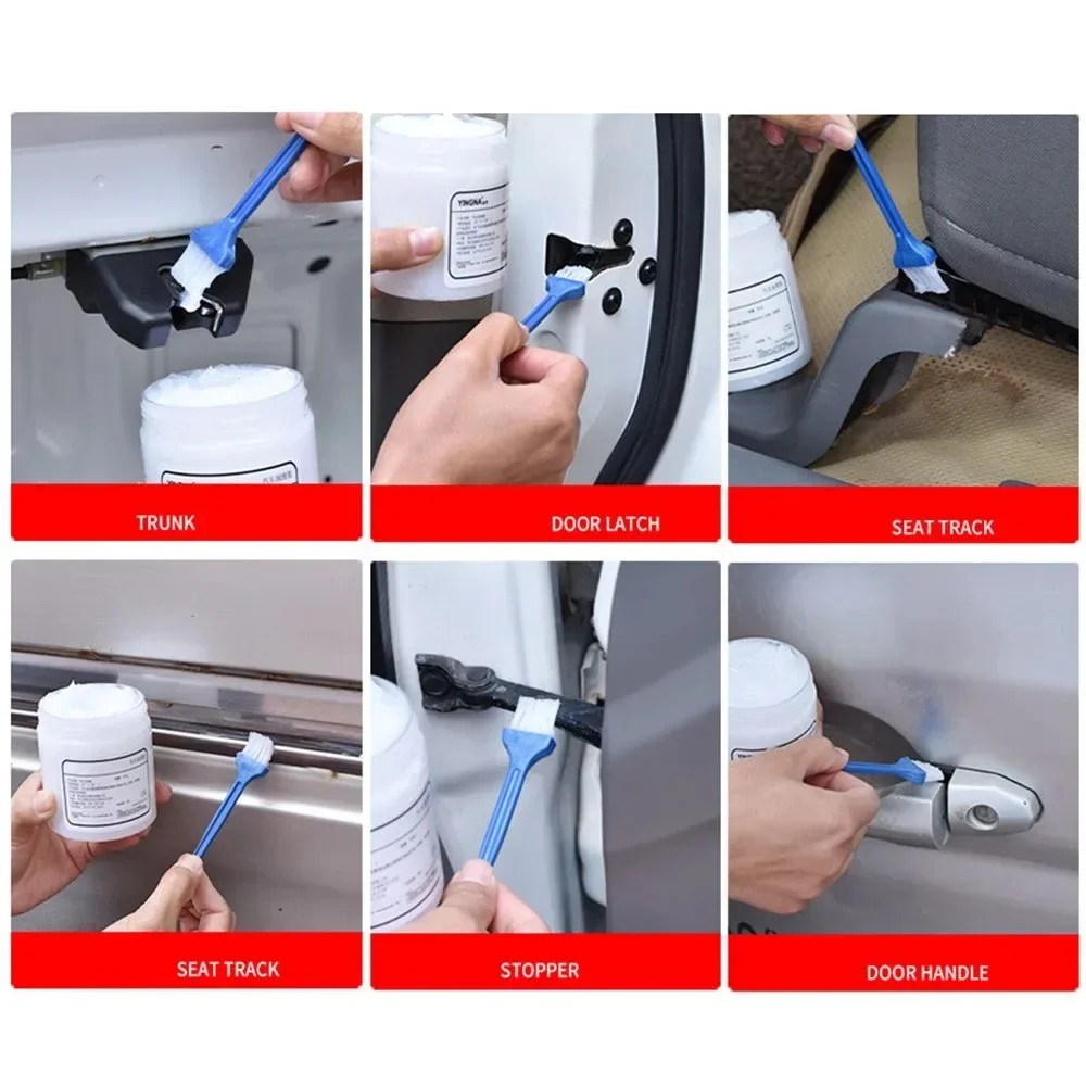 Car Lubricant Grease Lubricant 100g Car Sunroof Track Lubricating Grease Door Abnormal Noise Antirust Oil White Mechanical Maintenance Gear Bearing Oil Grease