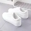 New Women's Flat Sports Shoes White Casual Low-Top Breathable Waterproof Rubber Outsole Comfortable Canvas Upper Fashionable...