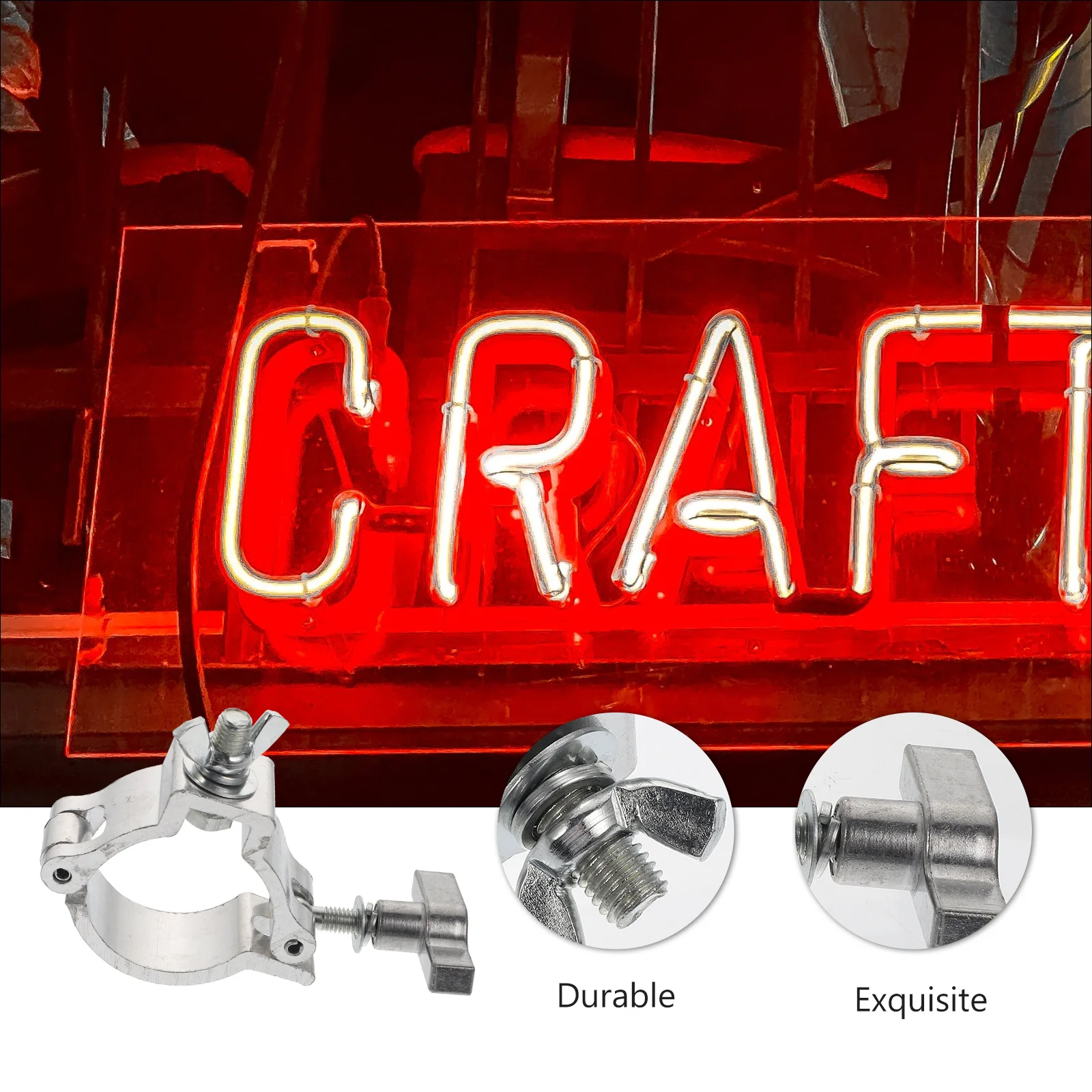 10 Pcs Stage Light Hook Moving Head Hooks Mug Simple Practical Clips Aluminum Alloy Wear-resistant Lamp Clamps Truss Aluminium