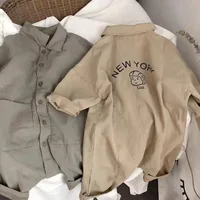 Children Clothing Set Autumn&Spring New Kid Button Jumpsuit for Newborn Baby Soft Long Sleeved Bodysuits for Toddler Boys&Girls 1