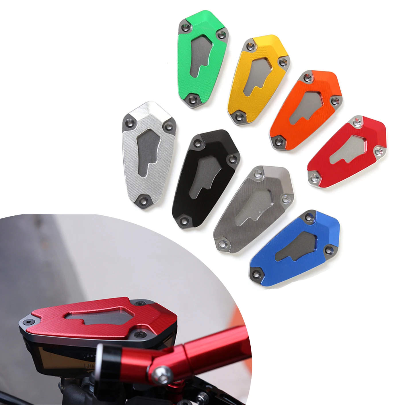 

1 pcs Kawasaki Z1000 Z750 motorcycle disc brake upper pump CNC modification brake oil tank cover upper pump cover oil cup cover