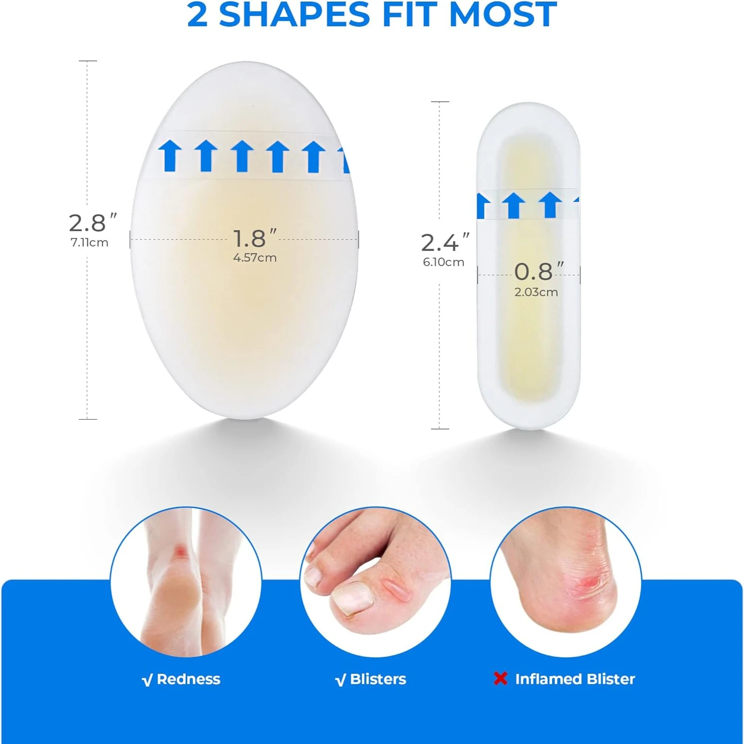 Soft, Reliable, and Effective Hydrocolloid Gel Blister Pads-Pack of 15 for Ultimate Comfort-Waterproof Design for Superior H
