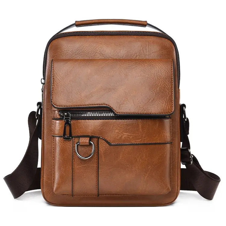 Men's PU Leather Crossbody Shoulder Bag