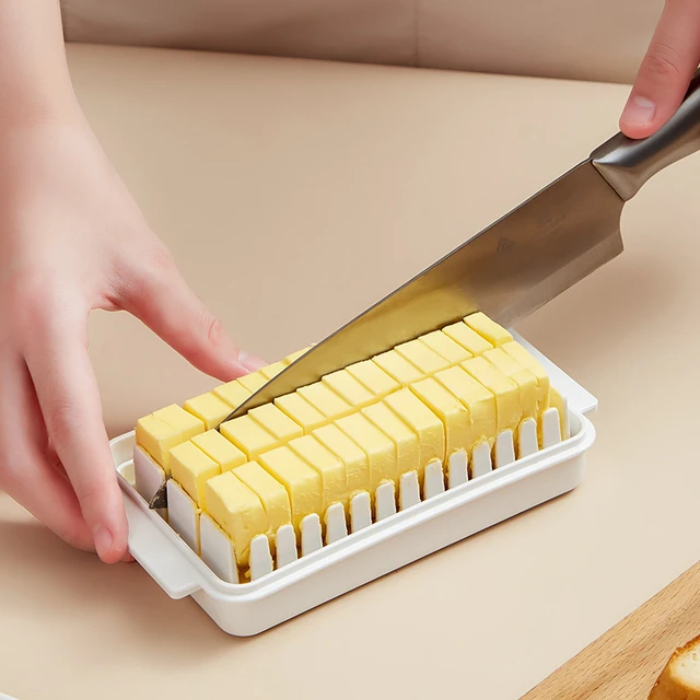 Boîte à beurre Récipient à fromage avec filet à découper Boîte de stockage  des aliments Cuisine