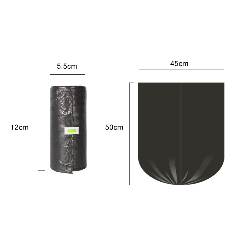 Mixed Color Thicken Disposable Garbage Bags 300PCS Kitchen Storage Trash Can Liner Bags Protect Privacy Plastic Waste Bag