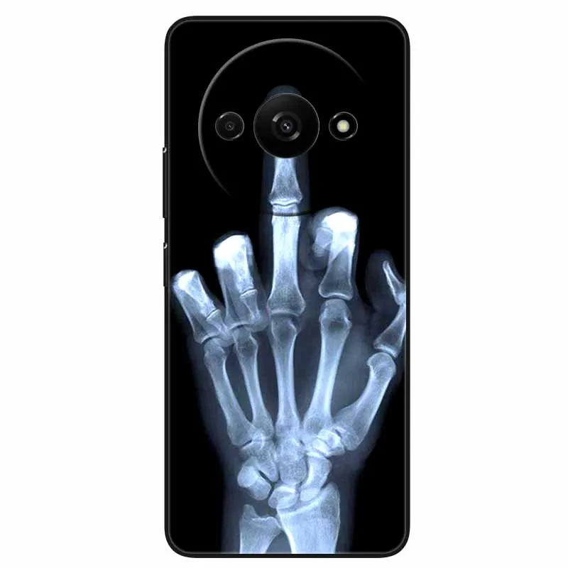 Animal Design Black Silicone Protective Case - Cool Wolf Edition