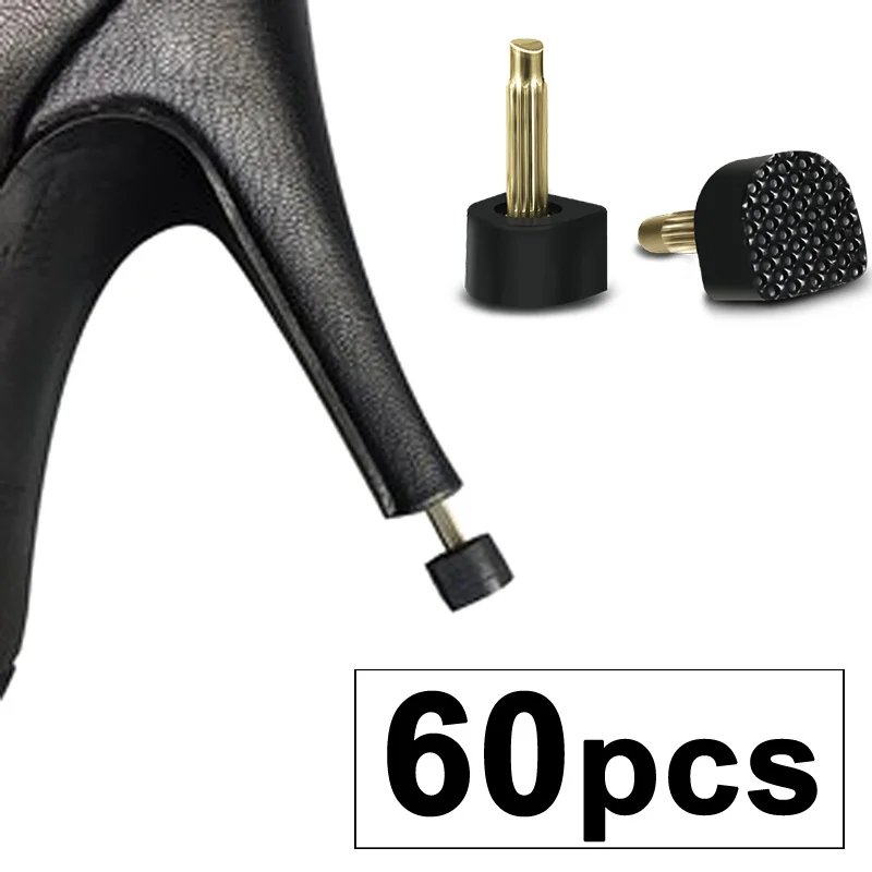 60PcsLadyShoeHeelRepairTipsforShoesPinsDowelLiftsWedding