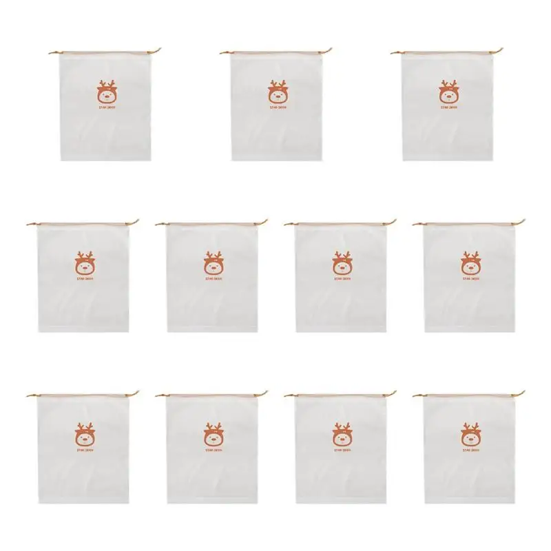 

Clear Shoe Travel Storage Bag 10pcs Drawstring Slippers Carry Bag Dust Bag For Laundry Toiletries Shoes Business Trip