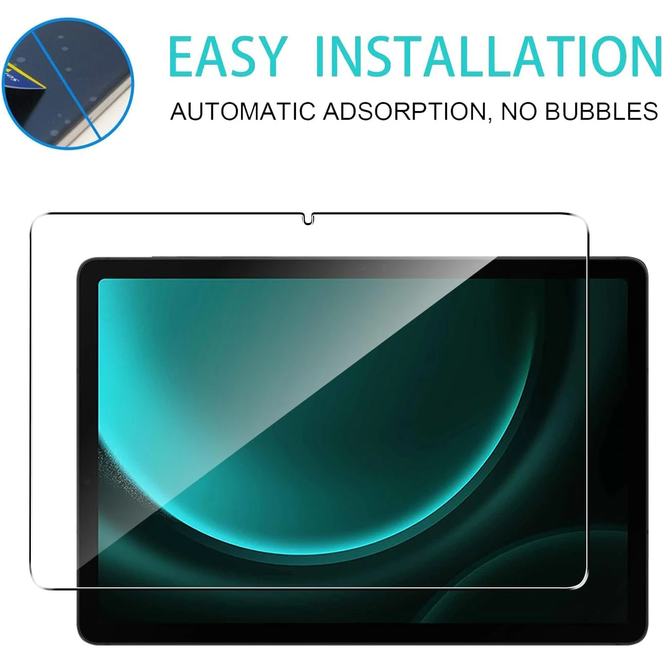 3pcs tablet displayschutz für samsung galaxy tab s9 fe a9 plus a9 + schutz folie gehärtetes glas für SM-X110 x210 x510 x610