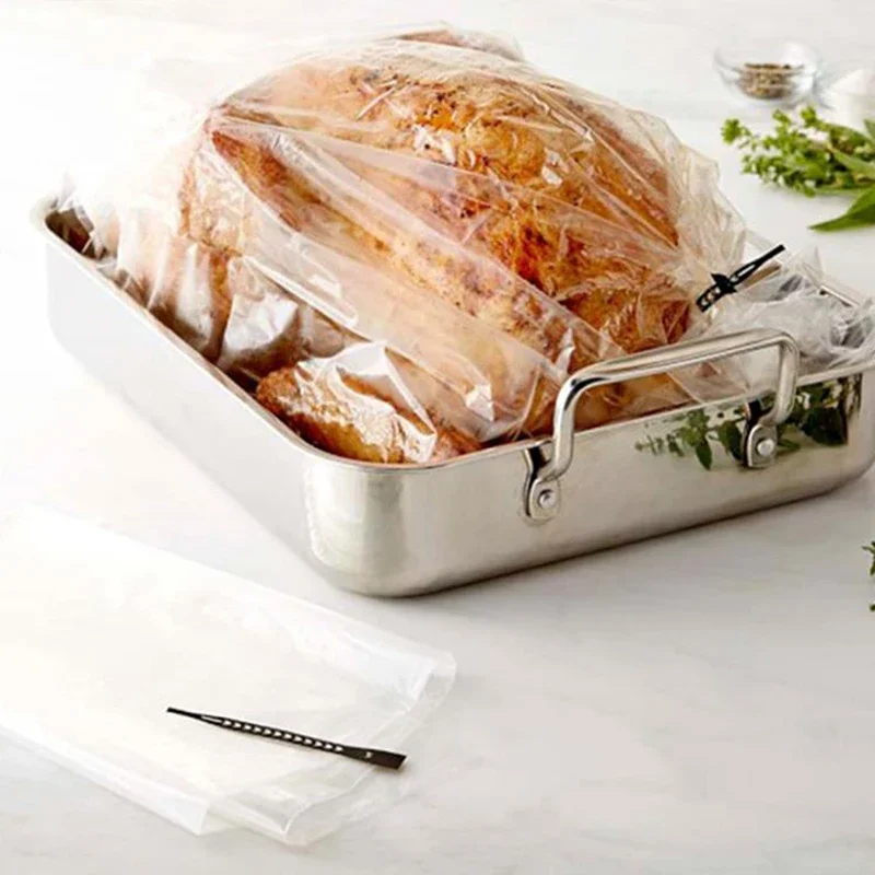 10Pcs Heat Resistance Medium Size Oven Bag Nylon-Blend Slow Cooker Liner Roasting Turkey Bag For Cooking Baking Crock Pot Liners