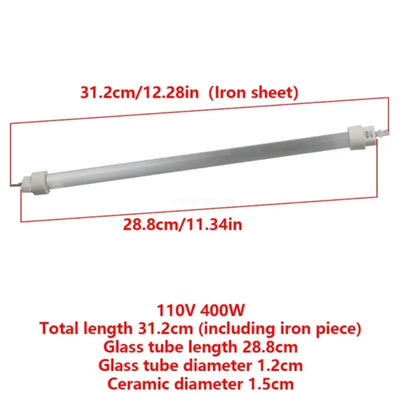 110V 400W Microwave Oven Heating Part Grilling Tube Efficient Cooking Tool Microwave Grilling Tube Heating Emitter