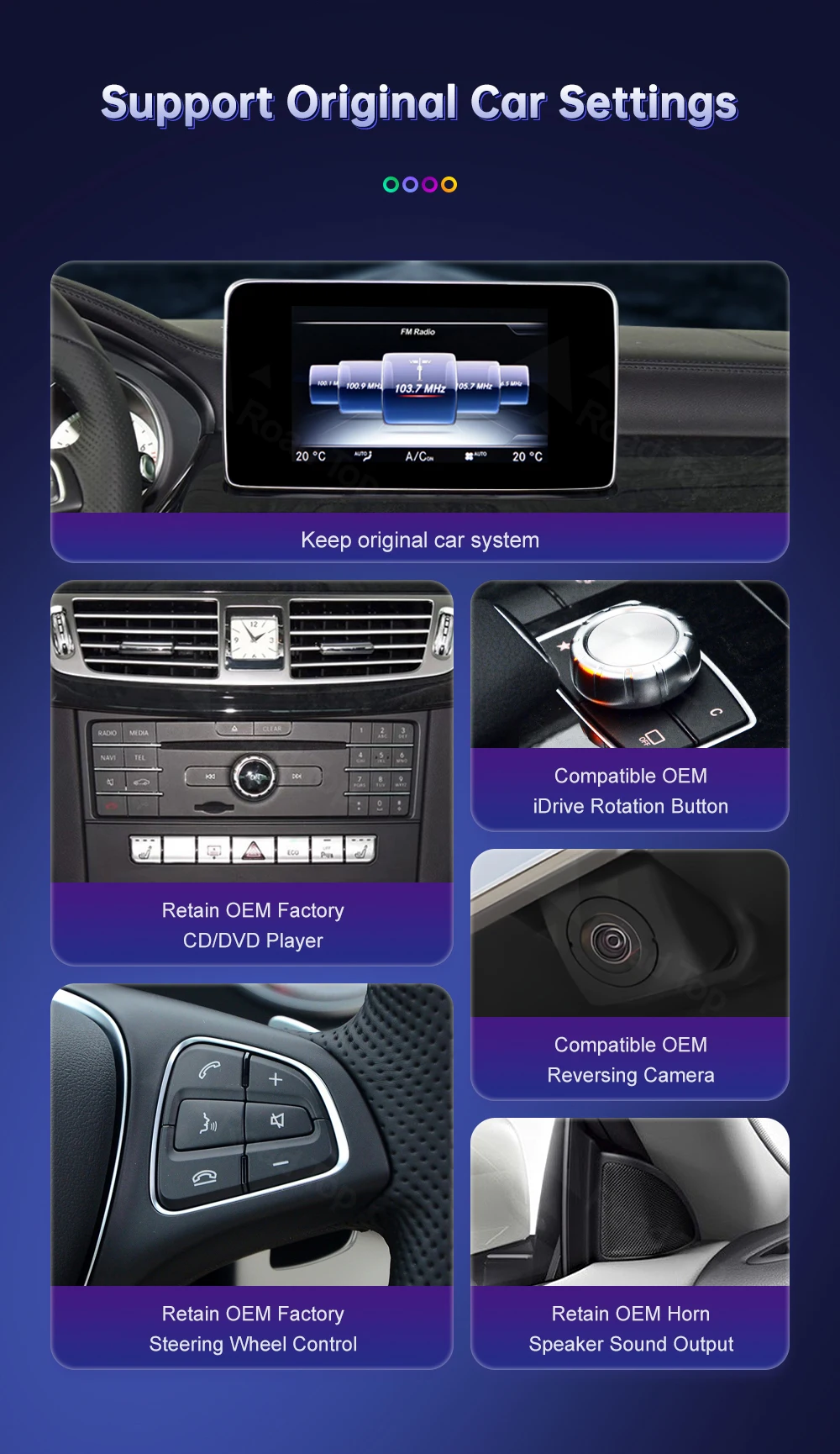 Linux Touchscreen-Radio für Mercedes Benz CLS W218 2010-2018 Android Auto Wireless CarPlay Airplay Mirroring Auto-Multimedia – Detail 8