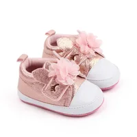 Baby Girl Shoes Cute Unicorn Flowers Shiny PU Leather Casual Soft Sole Princess Shoes Toddler Spring Autumn First Walkers 0-18M 2