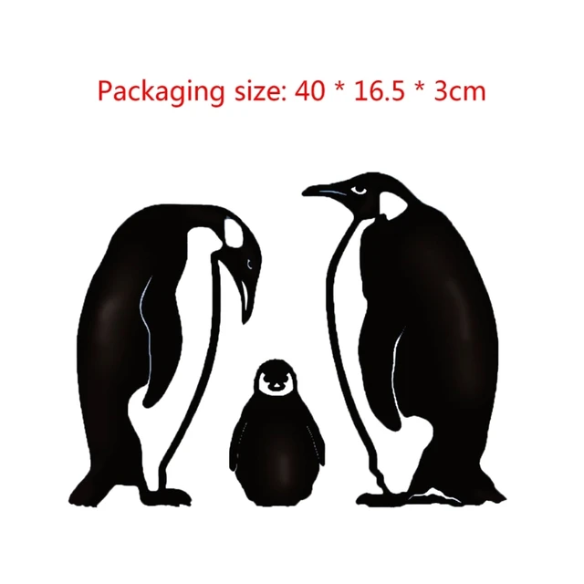 3D Penguin Garden Stakes Gyep Díszek Szobor Kültéri Udvari Jel A Dekoráció - Image 6